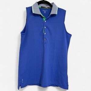 RLX Ralph Lauren blue sleeveless Polo golf shirt women’s Size Small